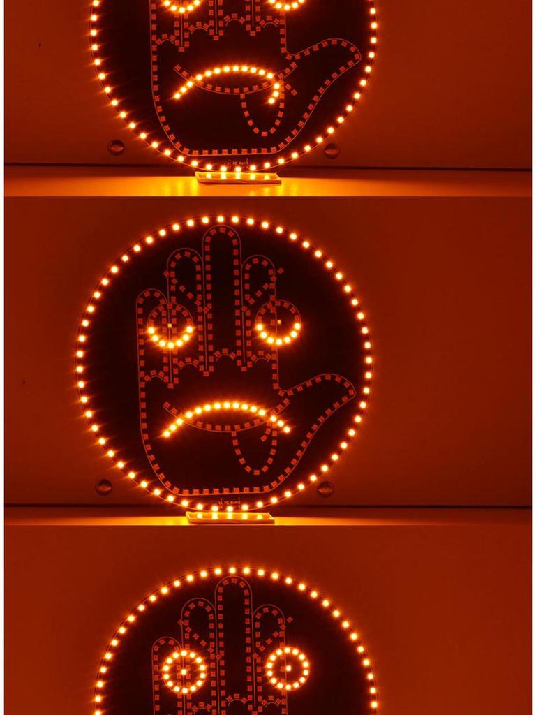 Multifunctional Car LED Smiley & Gesture Rear Window Light