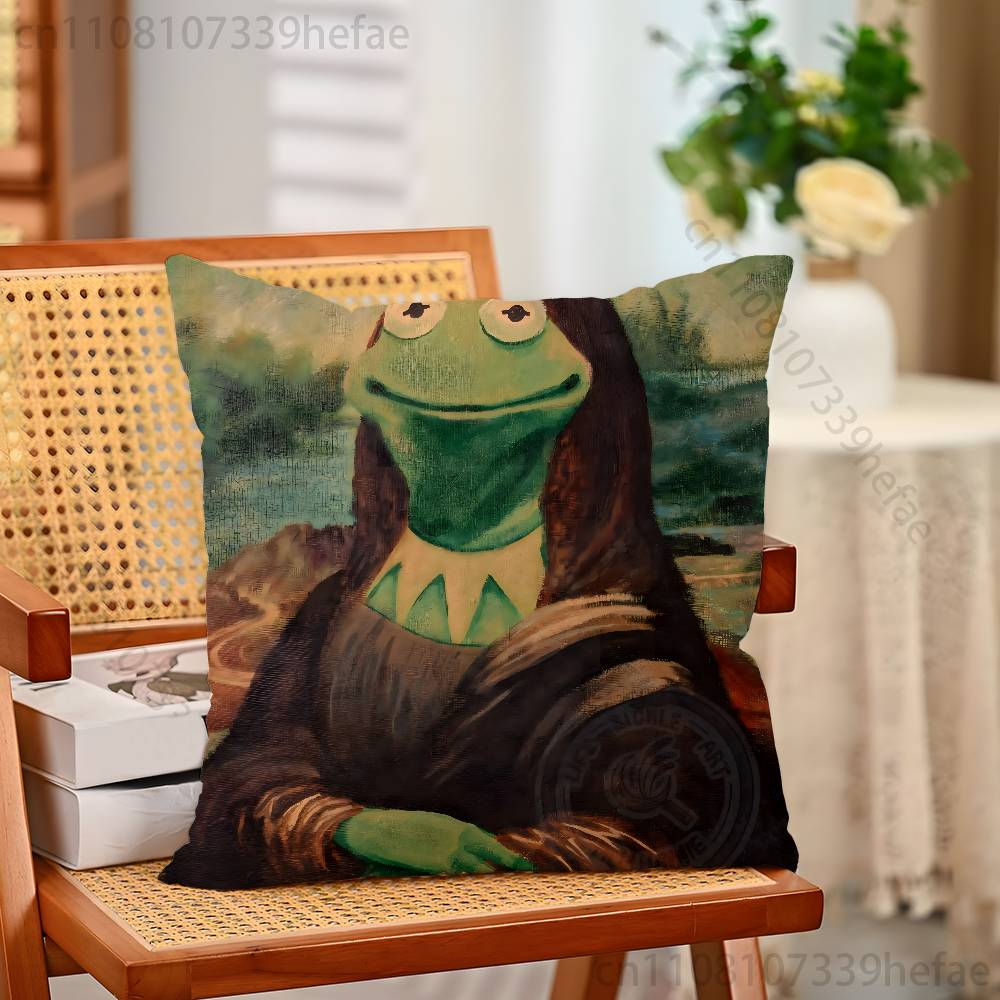 KKermit The Frog Print Polyester Pillow Case for Valentine gift Home Sofa Cushion Cover Decoration Custom