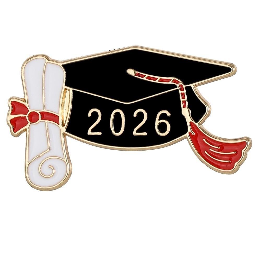 Black Golden Mortarboard Brooches Class of 2026 Doctorial Hat Brooch  Academic Celebrations