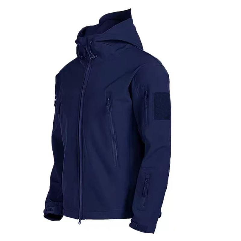 Men Military Winter Fleece Sharkskin Tactical Outdoor Jackets Camping Hiking Trekking Hunting Fishing Climbing Cargo Hoodie Coat