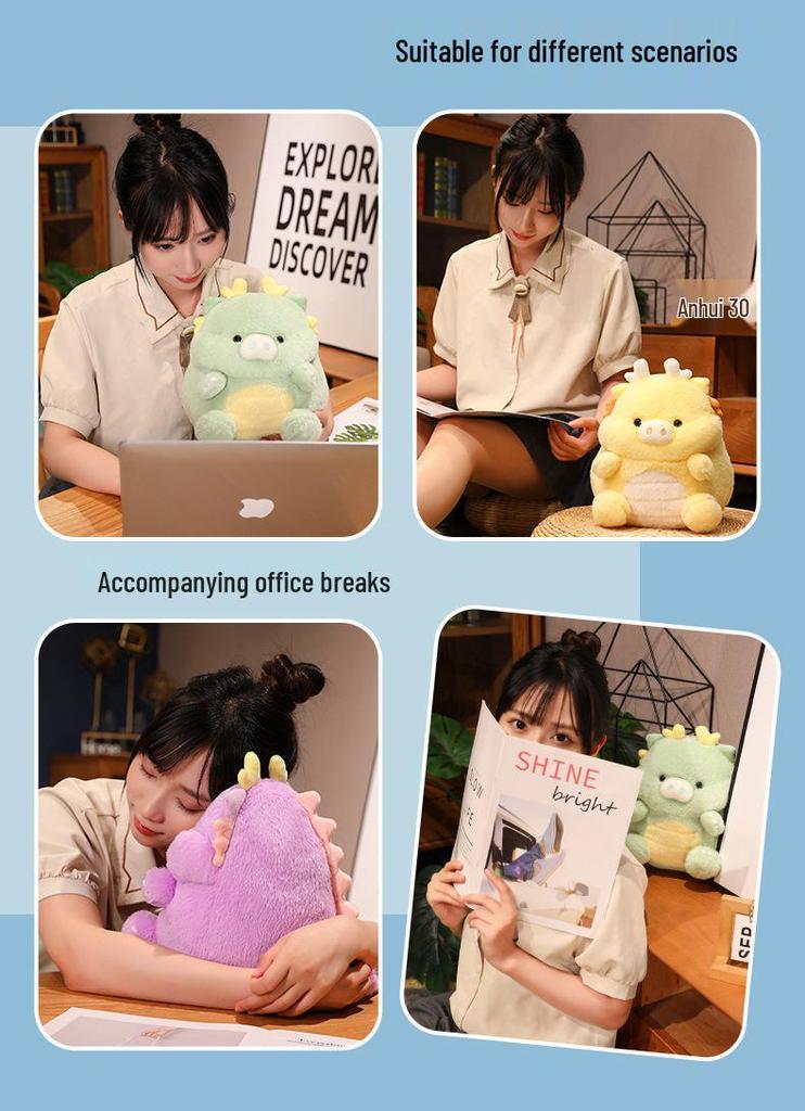 Adorable Dragon Pig Plush Toy: Dragon Baby Cushion Doll Birthday Gift.