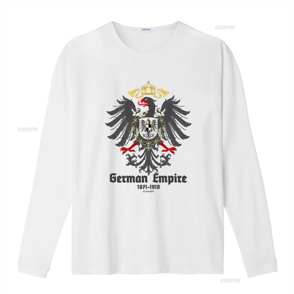 Empire Allemand 1871 1918 T-shirt avec Design Emblème Aigle Allemagne Empereur Reich Guillaume Style Prusse vintage Lavé Respirant