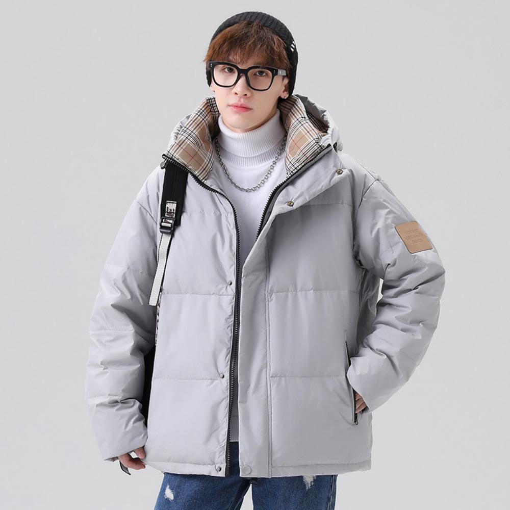 Autumn and winter trend men's and women's same style couple warm thickened bread clothes men's trendy brand hooded jacket
