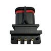 Black PCB Solder Type PV Connector: Board-Mount Female Socket for Photovoltaic/Energy Storage Applications
