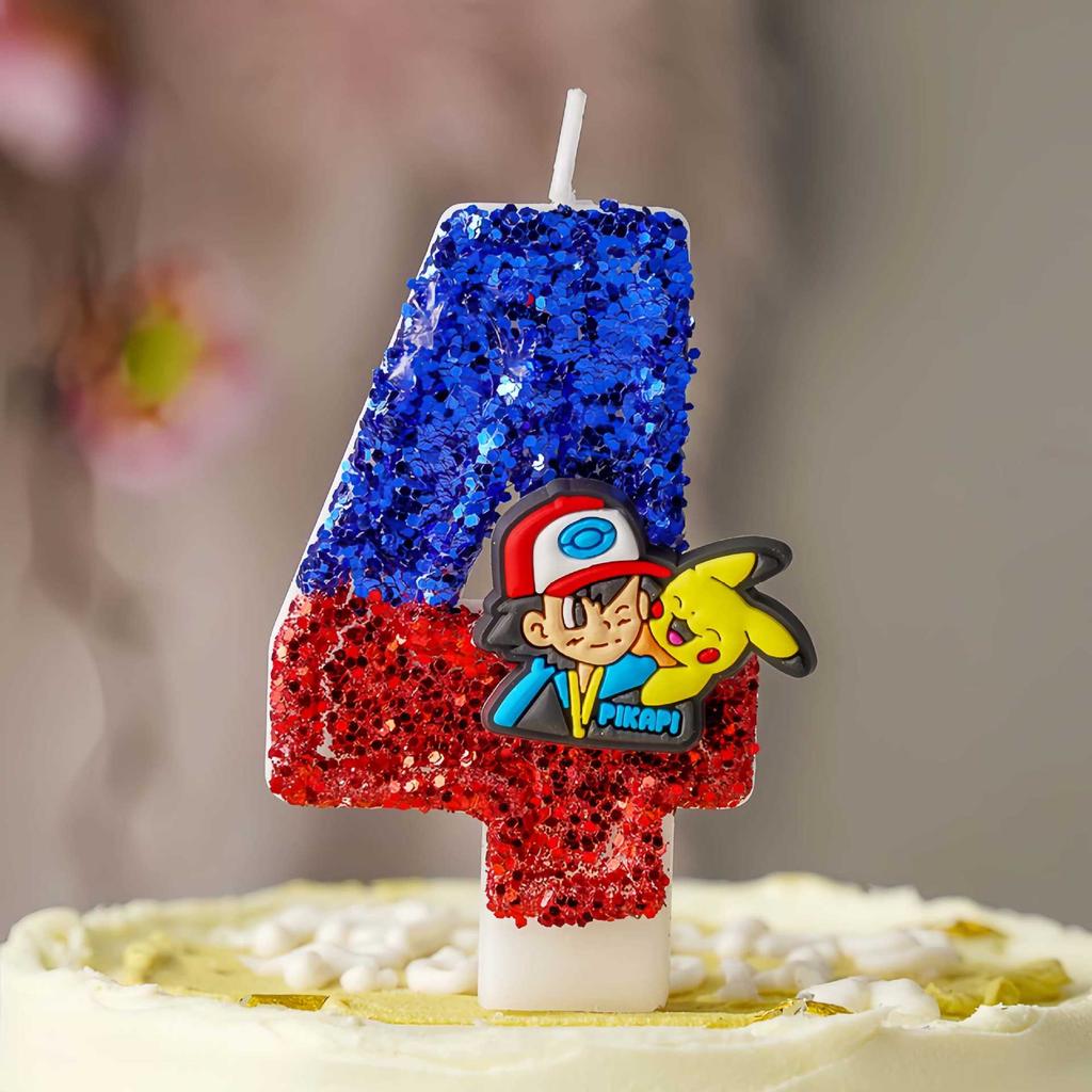 Number Candles 0-9 Set for Birthday Decorations, Baking Supplies for Kids Party