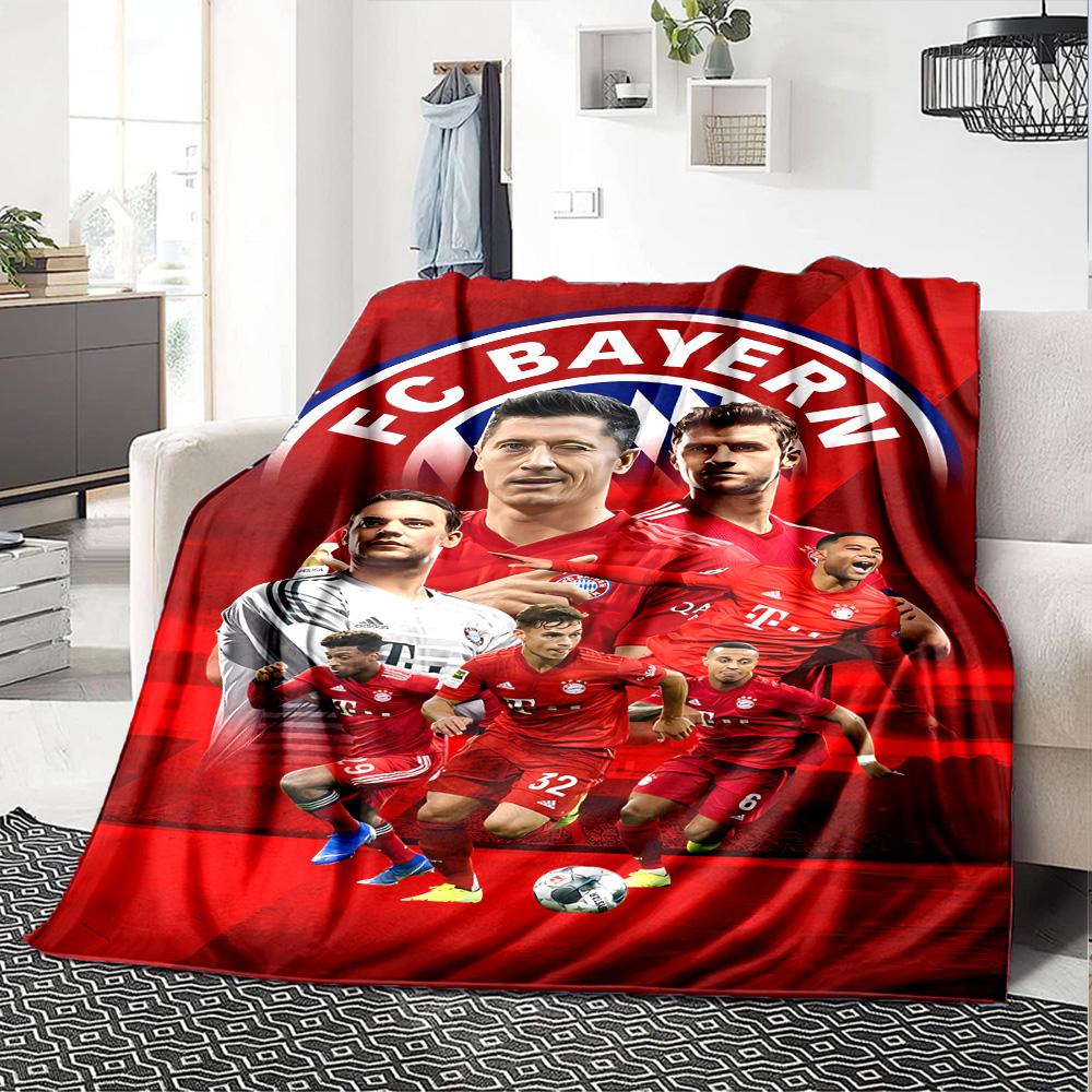 Bayern Munich Team Celebration Blanket Warmthful Decor Perfect for Picnics Sofa Seaside Four Seasons Multipurpose Stylish Decor