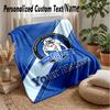 Canterbury-Bankstown Bulldogs Custom Flannel Throw Blanket Print Your Name Text Soft Warm Blanket Holiday Present