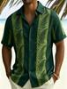 Men's Nautical Anchor Print Short Sleeve Shirt, Casual Summer Beach Shirt