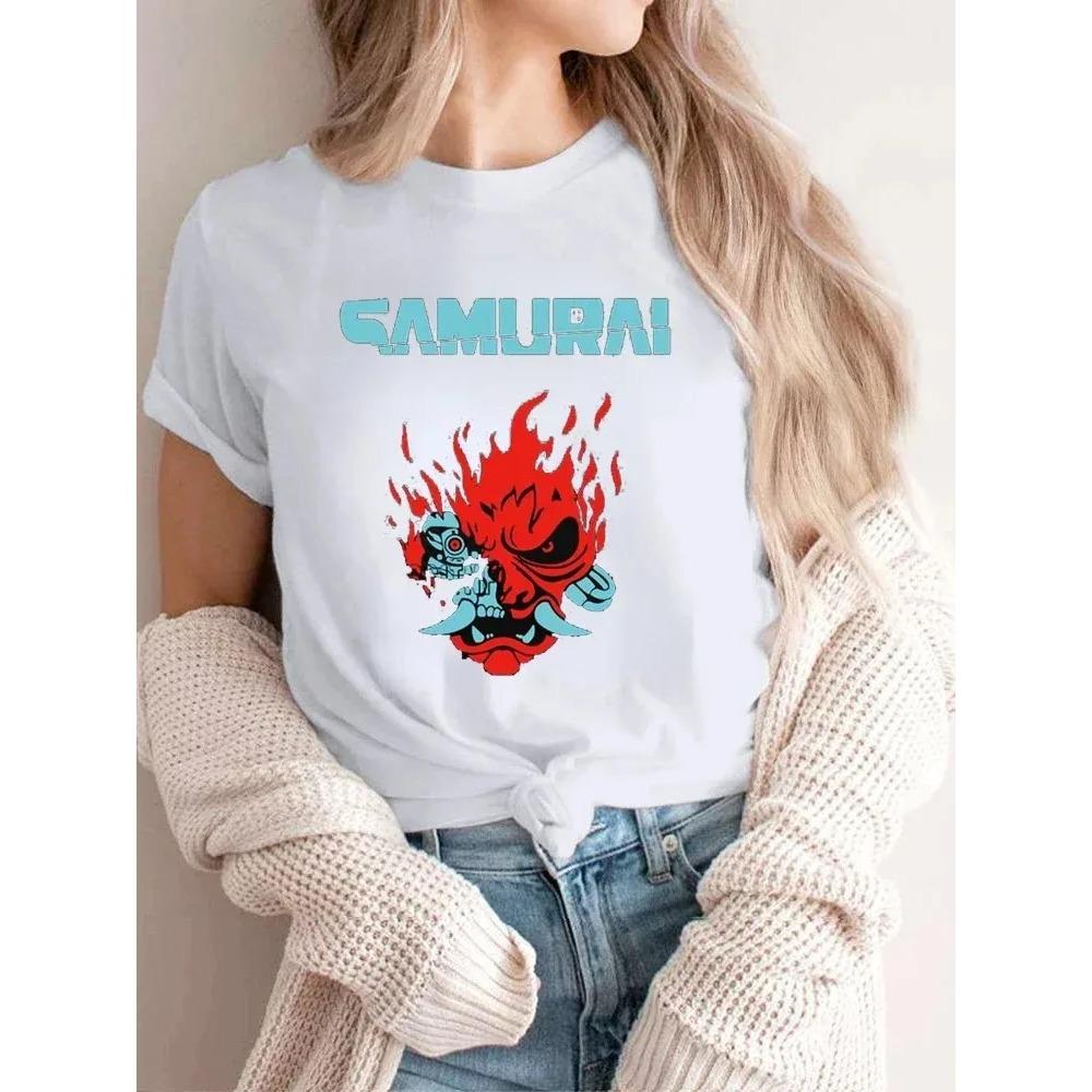 Classic Intage Retro Japanese Gaming 2077 Art Game T Shirt Tees Harajuku Tees Streetwear