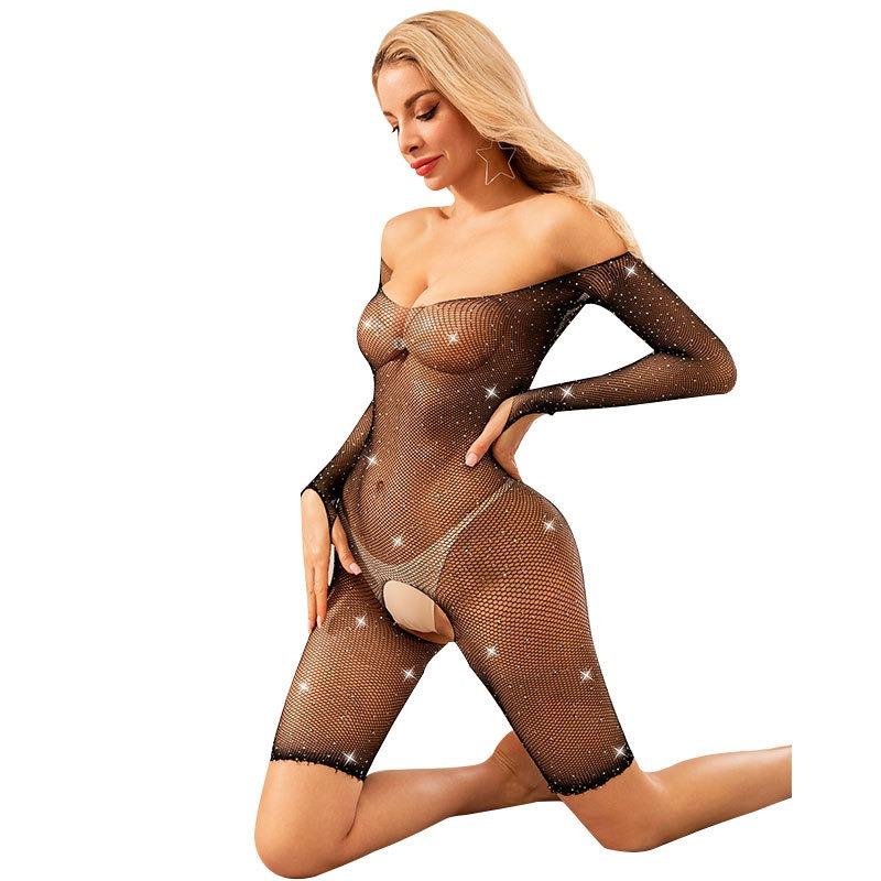 Sexy uniform hot flirting plus size lingerie pure lust tight perspective onesie flash