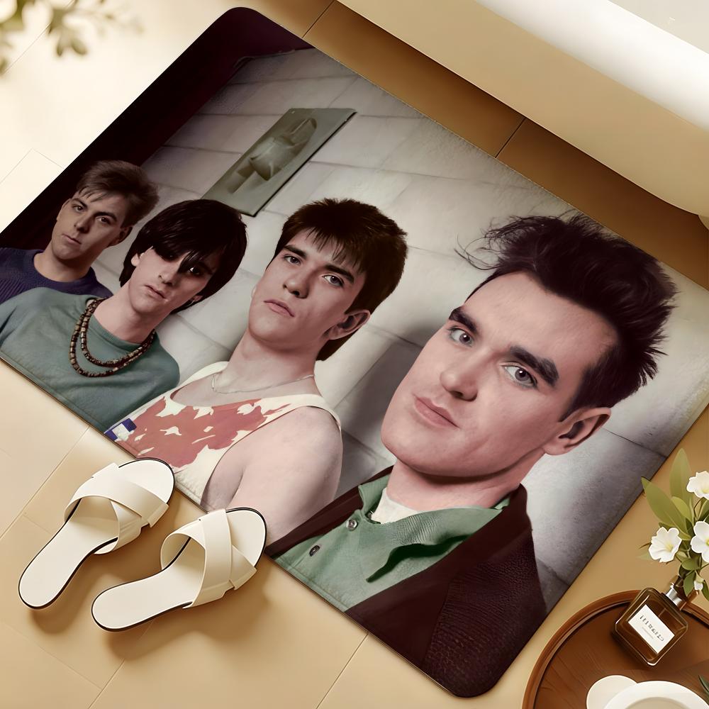 The S-smiths Band Floor Mat Soft Flannel Rug Non-Slip Absorbent Mat For Bathroom Bedroom Home Decor