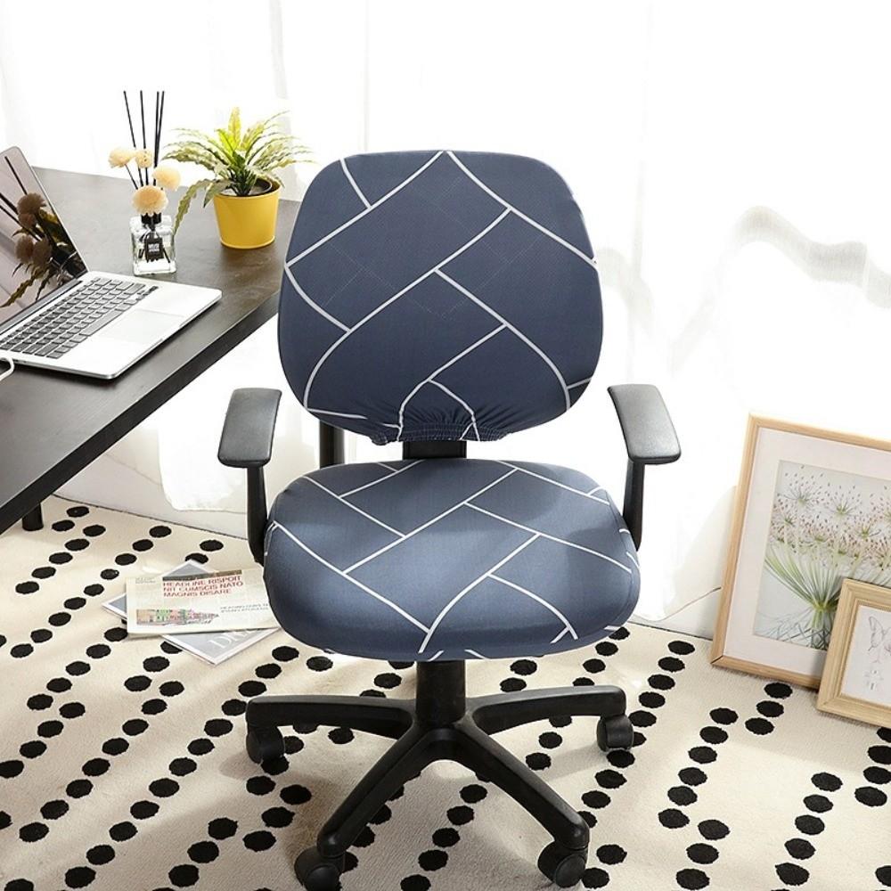 Anti-dust Office Chair Cover Removable Armchair Slipcovers Fashion Split Seat Cover