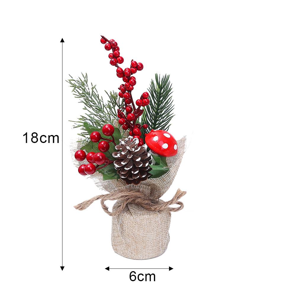 Artificial Simulation Plant Flower Red Berries Christmas Tree Home Decorations Garland DIY Supplies Holiday New Year Ornament