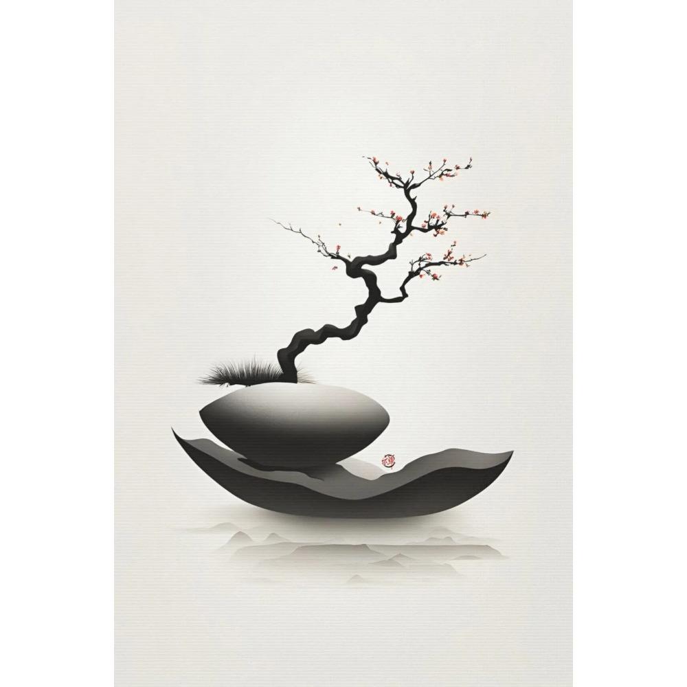 Pósteres Minimalistas Zen Japandi Impresiones de Arte Japonés con Tinta sobre Papel Pintura en Lienzo Imágenes de Arte de Pared Decoración Moderna de Moda para el Hogar