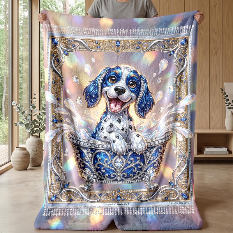 Whimsical Cat Collage Theme Blanket Lightweight Warm Flannel Blanket Decorative Throw Blanket for Home Decoration
