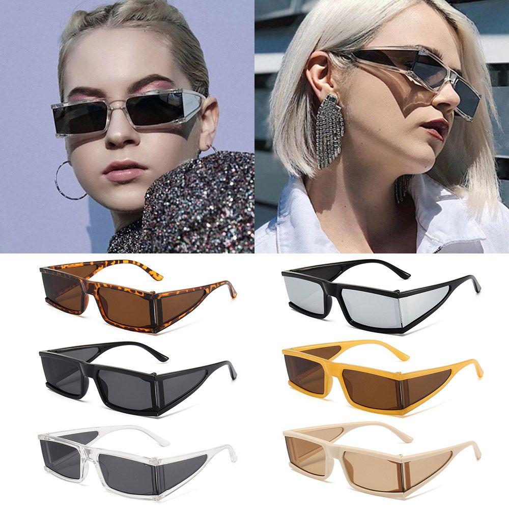 Uv400 Punk Shades Rectangle Sunglasses For Women Small Sunglasses Brand Designer