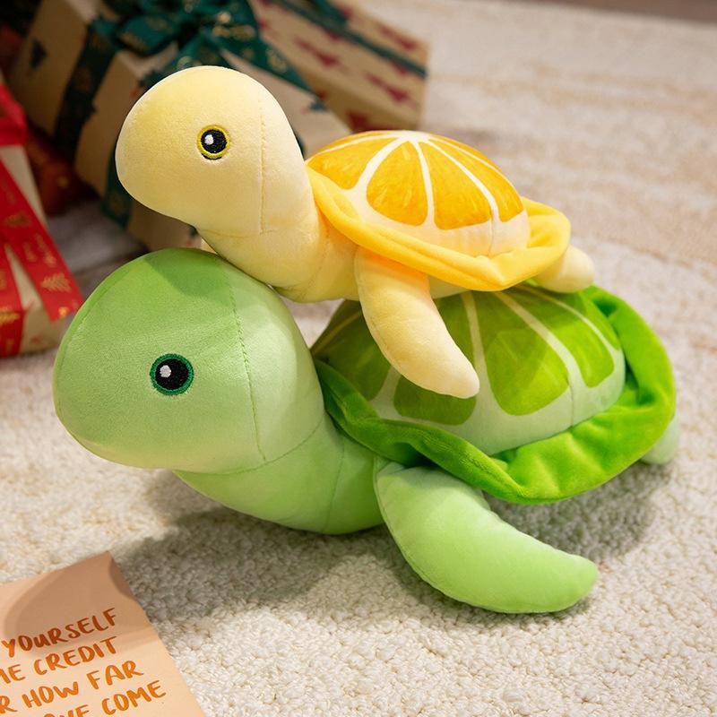 Creative Lemon Turtle Doll Plush Toy Green Turtle Doll Children's Companion Soothing Ragdoll Doll