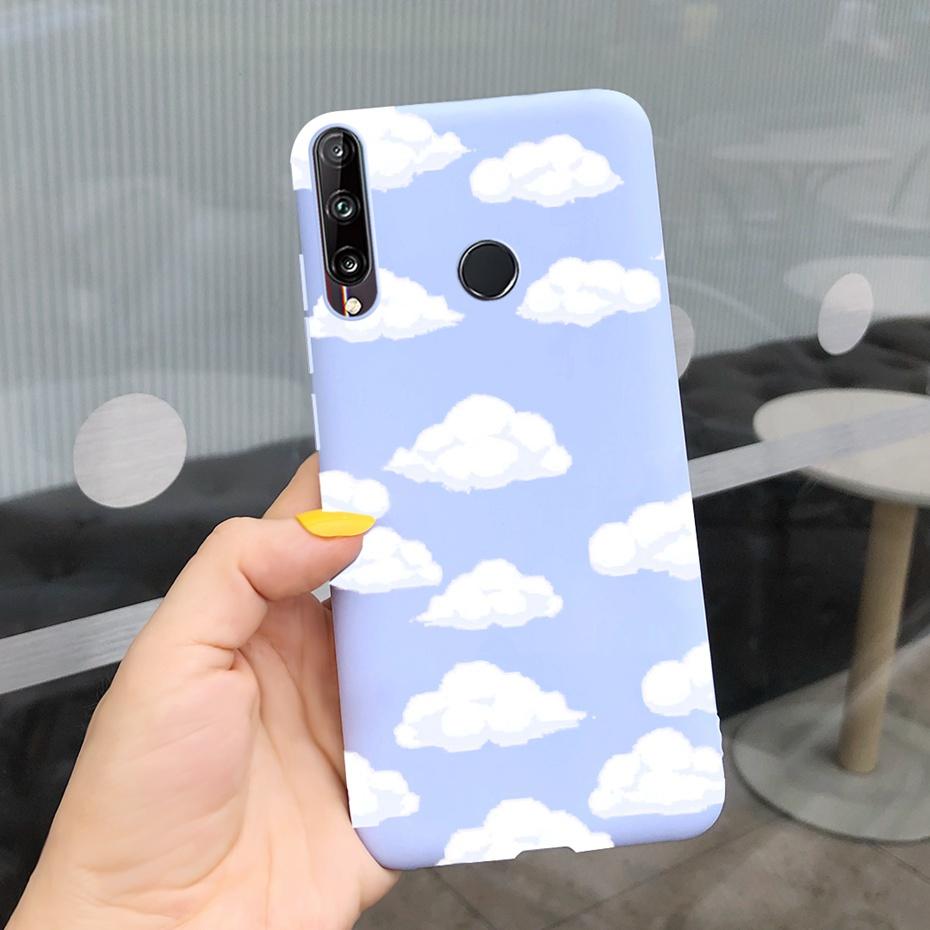 For Huawei Y7P 2020 P40 Lite E Case Cute Flower Silicone Phone Cases For Honor 9C Soft TPU Cover Bumper On Huawei P40Lite E etui