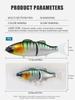 Multi-section European Lake Fishing Lures - Large Hard Bait Accessories for Boat and Sea Fishing
