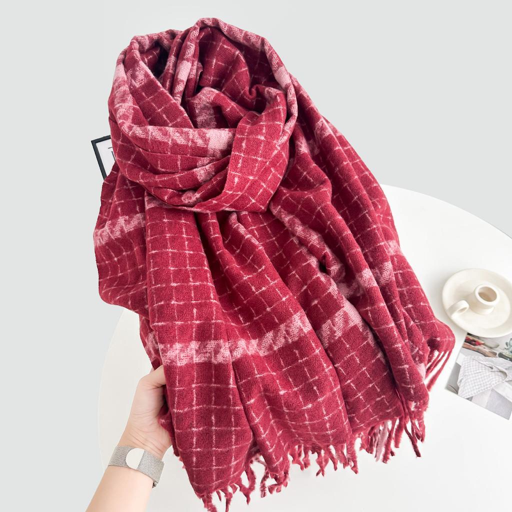Autumn Winter Women Preppy Knitted Scarf Lady Men Casual Plaid Tassel Soft Warm Scarve Wrap Shawl Femme Male Unisex Fashion New