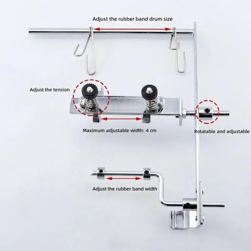 Serger Metal Support Mount, Sewing Machine Accessory with Vertical Rod, Support Bar, and Spring Section, Single Set for Garment Sewing Tasks