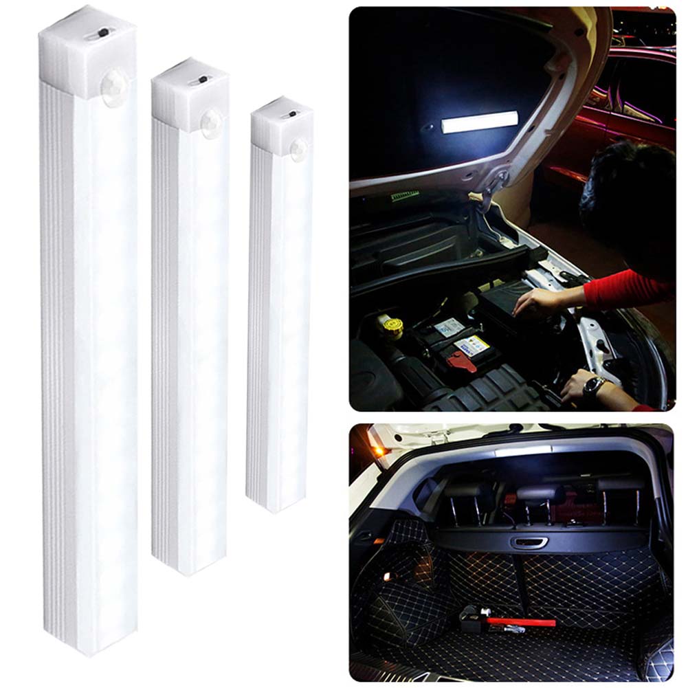 Car Sensor Light Strip Bar Lamp for Floor Trunk Hood Type-C Rechargeable Automatic Induction Light Led Wireless Sensor Light