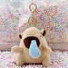 Little Red Book Capybara & Guinea Pig Plush Keychain Ornament