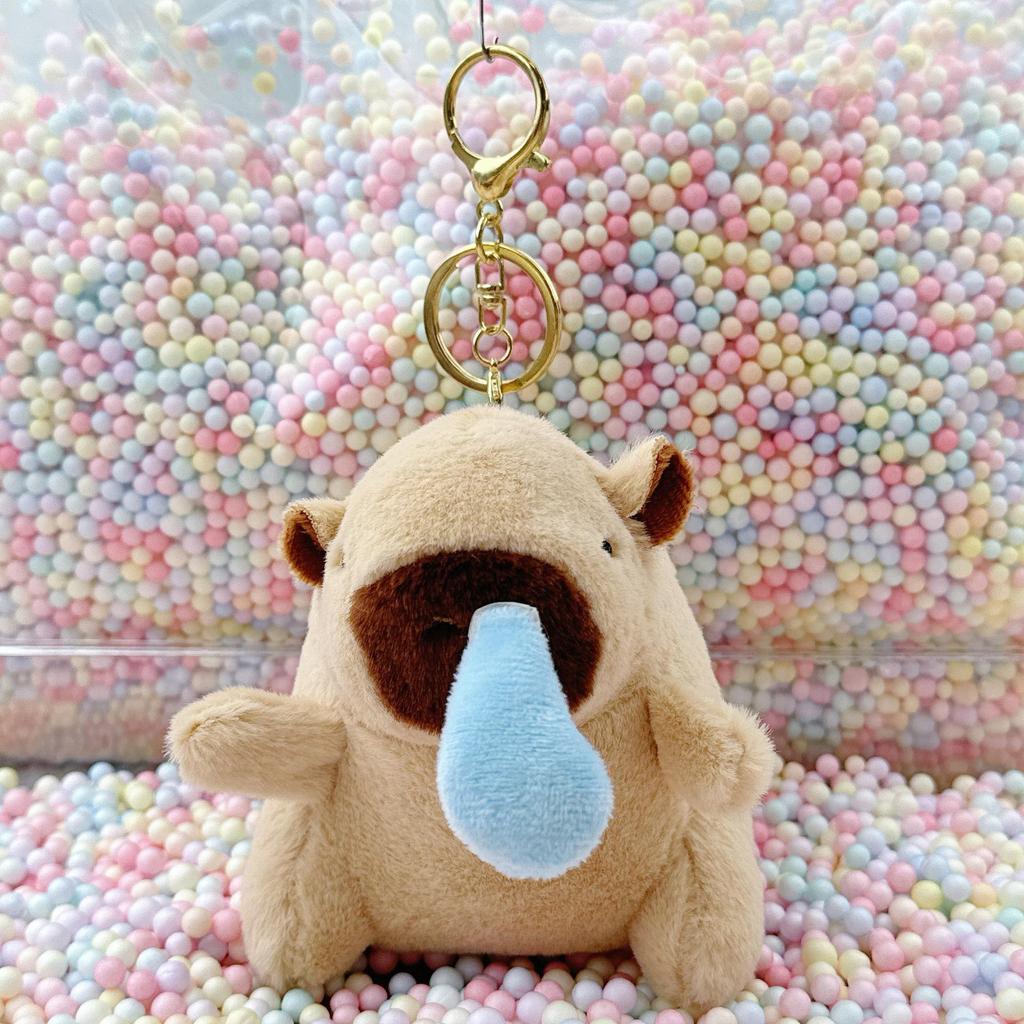 Little Red Book Capybara & Guinea Pig Plush Keychain Ornament