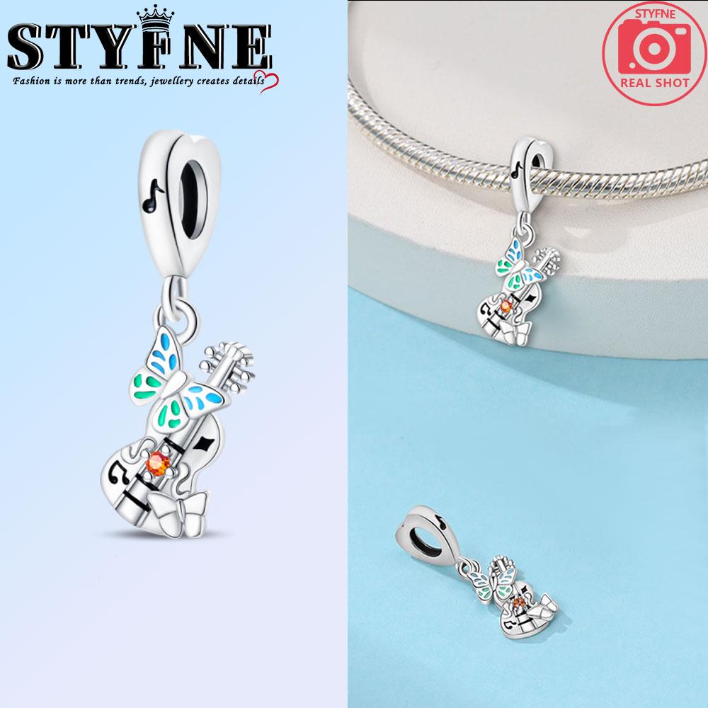 Romantic Music Charms Beads Copper Piano Violin Red Guitar Punk Saxophone Pendants Fit Bracelet Diy Jewelry