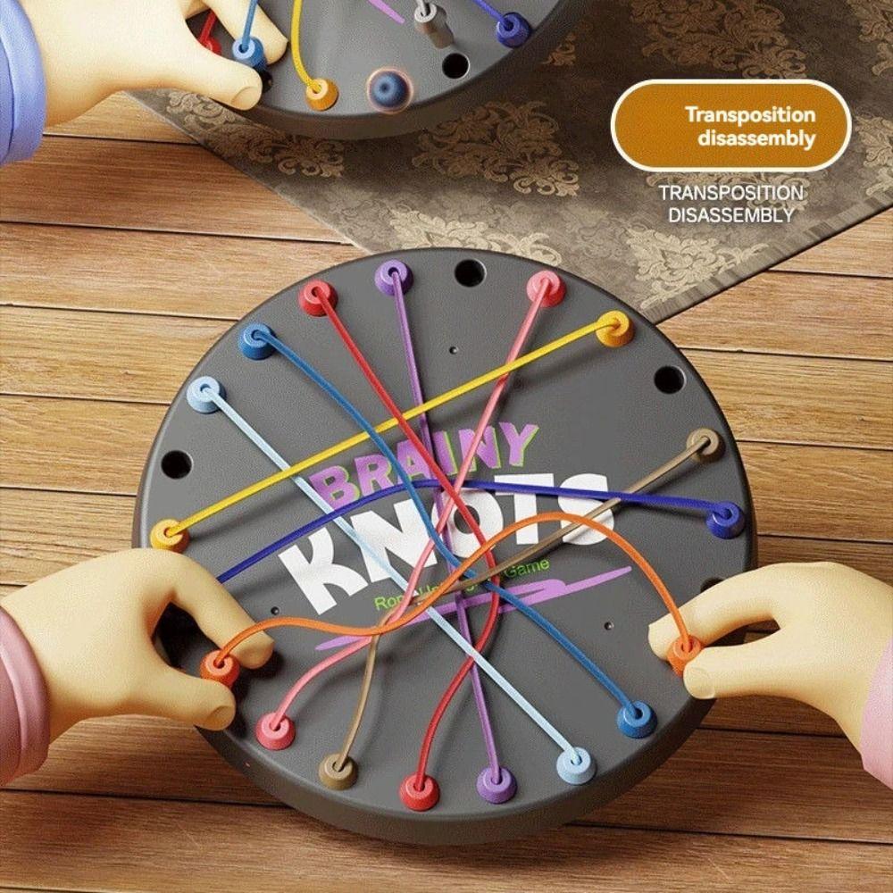 

Challenge Color Montessori Rope Untying Toy Rope Threading Board Game 2-3 Years Style A