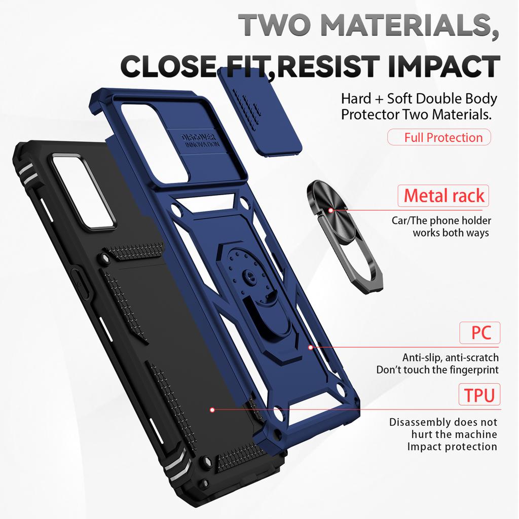 Ring Stand Cover For OPPO A74 4G Armor Anti-fall Coque Camera Protection Phone Case For Oppo A74 4g Funda Oppo A74 Bumper