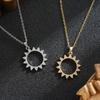 Elegant Round Ring Titanium Steel Necklace for Women - Luxurious, Simple, and Fashionable Design that Does Not Fade