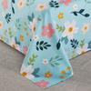 3Pcs Botanical Floral Pattern Bed Sheet Set 100% Cotton Skin-friendly Breathable Bedsheet Sets Home Flat Sheet with Pillowcases
