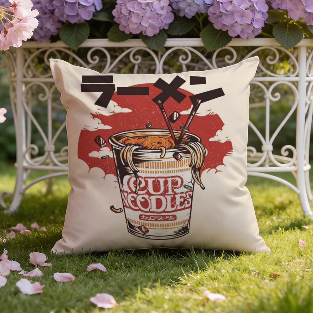 T-Takoyaki Japanese Food Cushion Cover Home & Car Dual-Scene Pillow Cover: Reversible for Premium Comfort