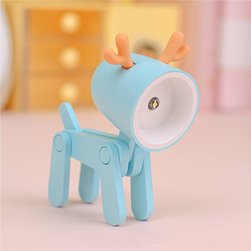 Adorable Mini Desk Lamp Puppy Night Light for Bedroom & Dorm