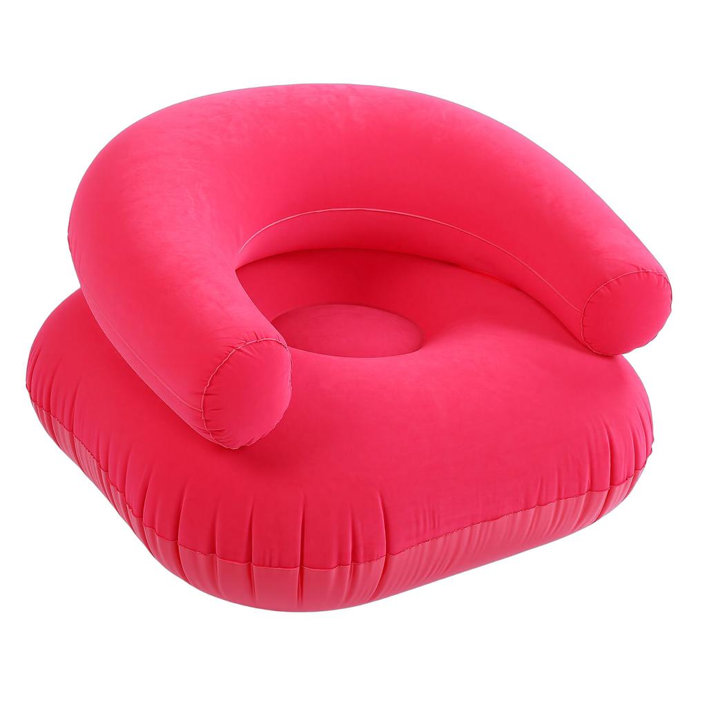 Nafukovací pohovka Ch Nafukovací přenosná pohovka Jednoduché křeslo s područkou pro Balkon Podlahové sezení PVC Vločkování