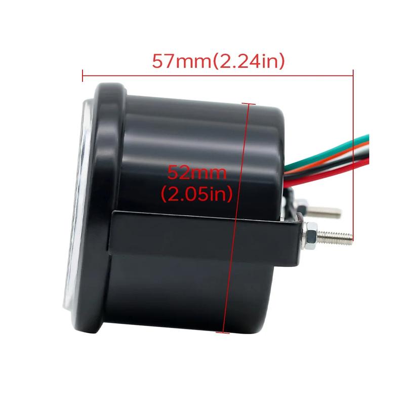 52mm Auto Wassertemperaturanzeige LCD 40~140 ℃ Rote Blaue Hintergrundbeleuchtung Mit Wassertemperatursensor Wassertemperatur-Verbindungsrohr Sensoradapter