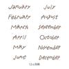 Midori Stamp Rotating 12 Months 35687006 Stamp, Design, Brown,
