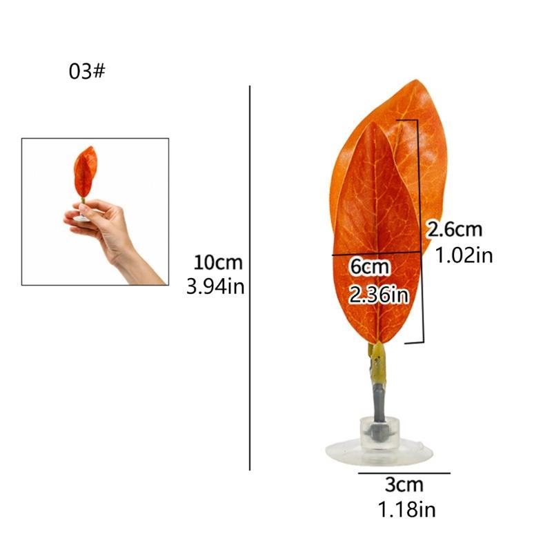 Artificial Leaves Aquariums Decoration 6PCS Suction Cup Hammock Bed, Betta Tanks Habitats Decors for Fish Shrimp Shelter and Spawning