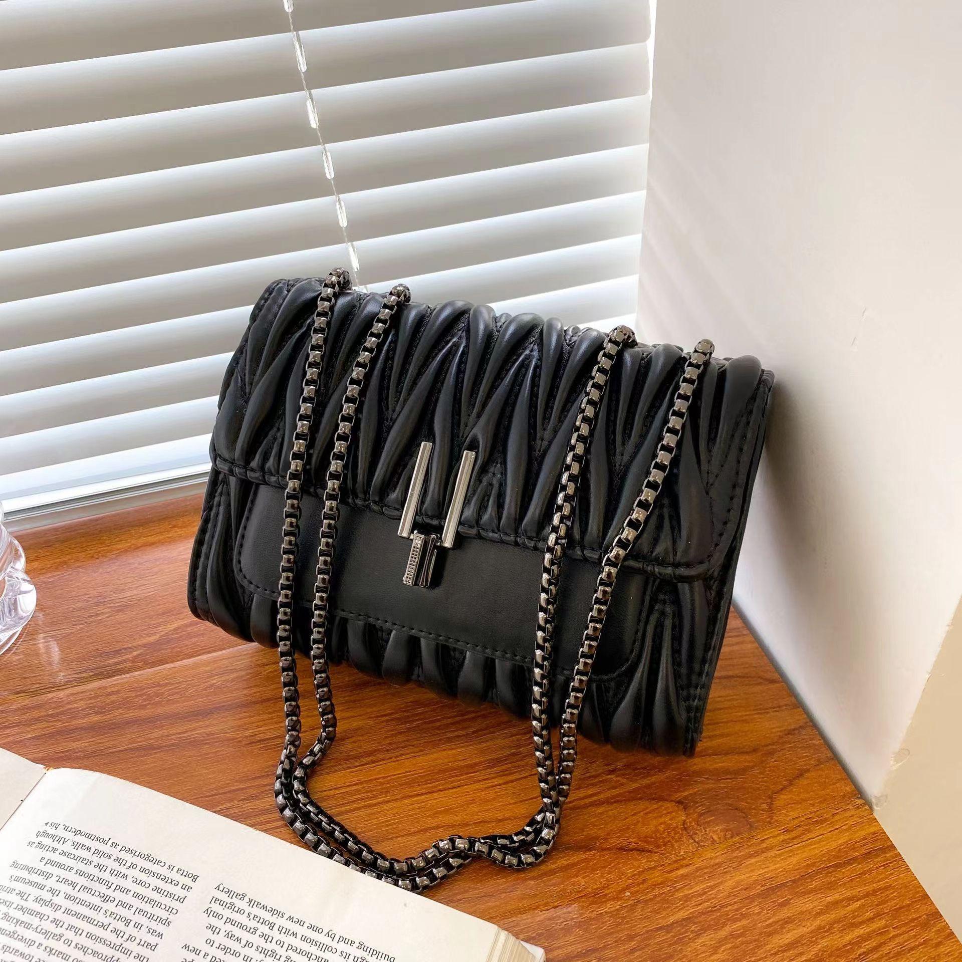 

Женская сумка, модная, вышитая нитью, сумка на плечо, модная, маленькая, квадратная сумка-мессенджер чёрный