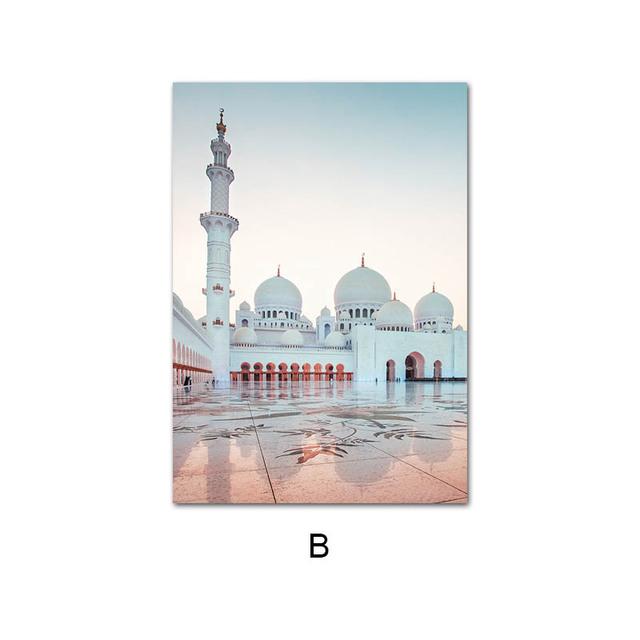 Poster Islam Paintings On The Wall Canvas Art Prints for Home Design Muslim Architecture Posters On Wall Loft Frameless