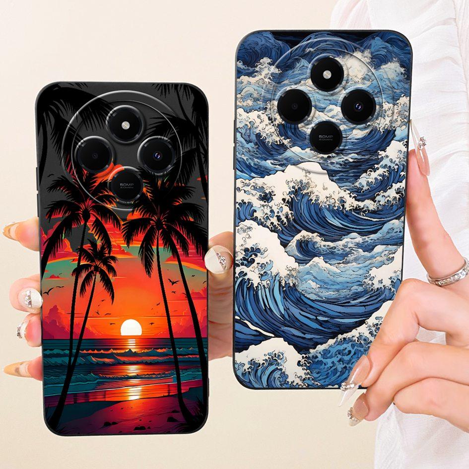 For Xiaomi Redmi 14C Case Redmi14C New Cute Cat Silicone Soft Cover For Poco C75 PocoC75 Redmi A4 A3 Pro Protective Phone Shells