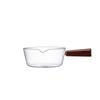 Heat-Resistant Glass Ramen Bowl with Wood Handle: Transparent, Ideal for Instant Noodles, Fruit, Salad, or Dessert.