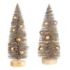 Miniature Christmas Tree Tabletop Decoration Realistic Tree with Wood Base Stylish Holiday Ornament Office Accessories