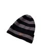 Winter Warm Woolen Women's Slouchy Hat: Thickened Korean-Style Striped Knit for Large Heads, Slimming Effect