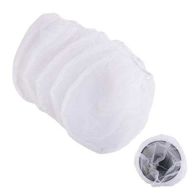 5Pcs 1/2/5 Gallon Paint Strainer Bags Top Opening Paint Tools Liquid Filter Bags White Elastic Paint Screen Net Painting