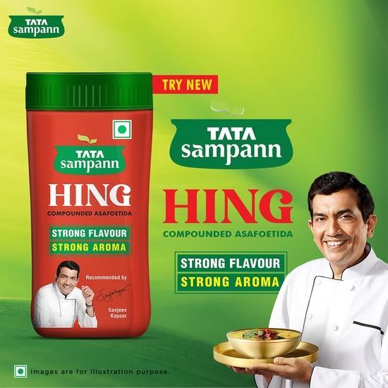 TATA Sampann Hing (Bandhani Hing), Recommended by Chef Sanjeev Kapoor, Compounded Asafoetida, 100g & Tata Sampann Chaat Masala , 100g