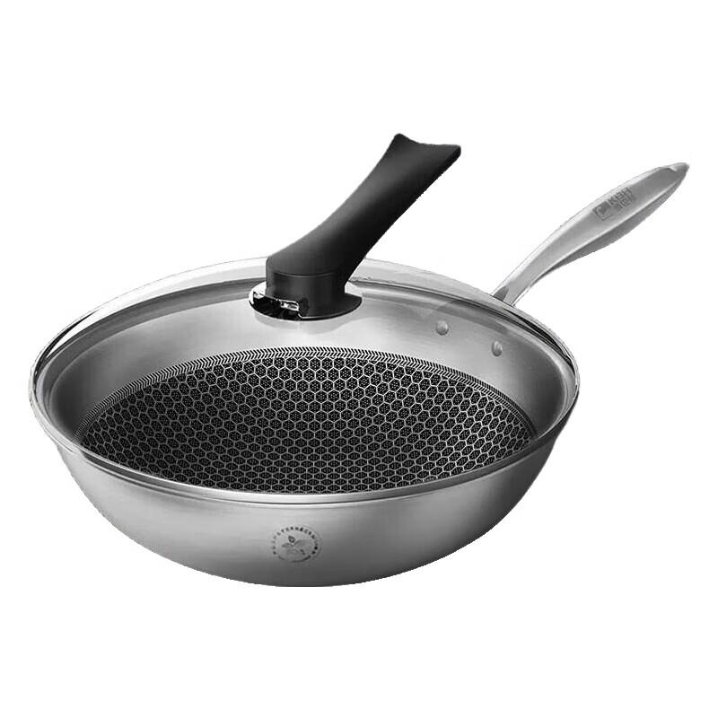 Kangbax Honeycomb 304 Stainless Steel Non-stick Stir-fry Pan