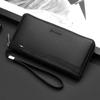 Men's Top-Grain Leather Zipper Clutch Wallet