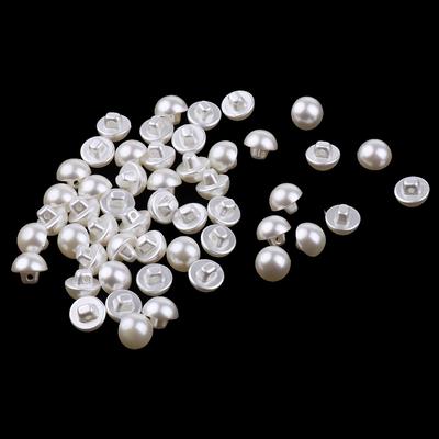 50 kusů plastových půlkruhových perlových knoflíků pro kutilské oděvní řemesla 10 mm